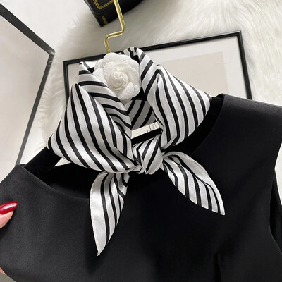 Šal Bandana od 100% svile Ženske četvrtaste marame Omot Marama Mulberry Proljetna moda Luksuzna visokokvalitetna traka za glavu Hidžab šalovi