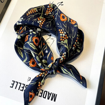 Šal Bandana od 100% svile Ženske četvrtaste marame Omot Marama Mulberry Proljetna moda Luksuzna visokokvalitetna traka za glavu Hidžab šalovi