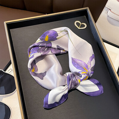 Šal Bandana od 100% svile Ženske četvrtaste marame Omot Marama Mulberry Proljetna moda Luksuzna visokokvalitetna traka za glavu Hidžab šalovi