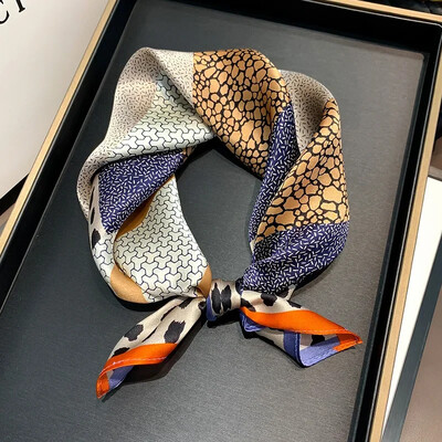 Šal Bandana od 100% svile Ženske četvrtaste marame Omot Marama Mulberry Proljetna moda Luksuzna visokokvalitetna traka za glavu Hidžab šalovi