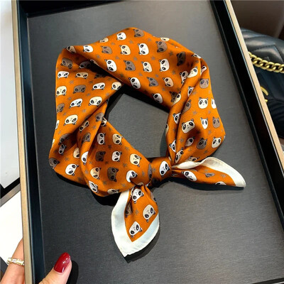 Šal Bandana od 100% svile Ženske četvrtaste marame Omot Marama Mulberry Proljetna moda Luksuzna visokokvalitetna traka za glavu Hidžab šalovi