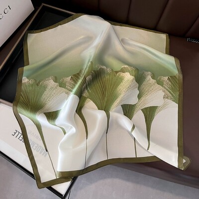 Šal Bandana od 100% svile Ženske četvrtaste marame Omot Marama Mulberry Proljetna moda Luksuzna visokokvalitetna traka za glavu Hidžab šalovi