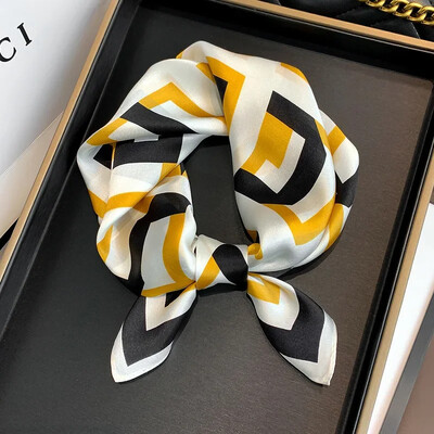 Šal Bandana od 100% svile Ženske četvrtaste marame Omot Marama Mulberry Proljetna moda Luksuzna visokokvalitetna traka za glavu Hidžab šalovi