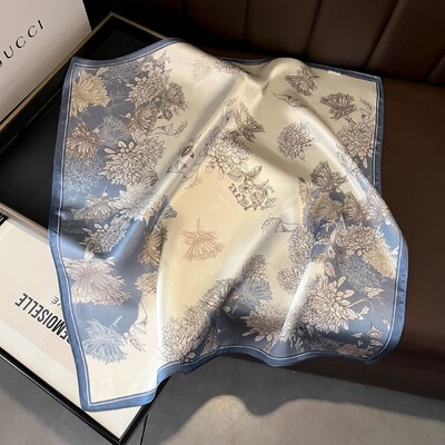 Šal Bandana od 100% svile Ženske četvrtaste marame Omot Marama Mulberry Proljetna moda Luksuzna visokokvalitetna traka za glavu Hidžab šalovi