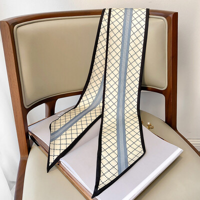 Πολυτελές μακρύ μεταξωτό μαντήλι Γυναικείο ζωικό στάμπα με άλογο Λεπτό στενό μαντίλι τσάντα κορδέλα μαλλιών Κορδέλα μαντίλι Γυναικείο μαντήλι