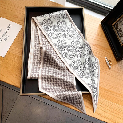 Πολυτελές μακρύ μεταξωτό μαντήλι Γυναικείο ζωικό στάμπα με άλογο Λεπτό στενό μαντίλι τσάντα κορδέλα μαλλιών Κορδέλα μαντίλι Γυναικείο μαντήλι