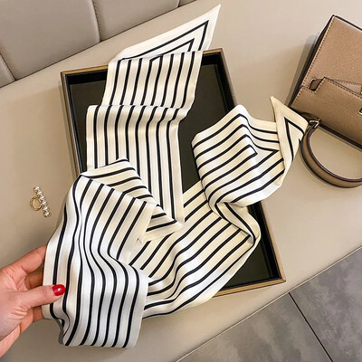 Πολυτελές μακρύ μεταξωτό μαντήλι Γυναικείο ζωικό στάμπα με άλογο Λεπτό στενό μαντίλι τσάντα κορδέλα μαλλιών Κορδέλα μαντίλι Γυναικείο μαντήλι