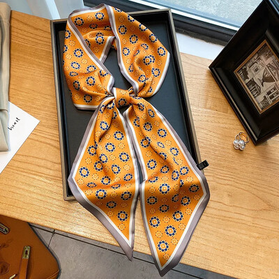 Πολυτελές μακρύ μεταξωτό μαντήλι Γυναικείο ζωικό στάμπα με άλογο Λεπτό στενό μαντίλι τσάντα κορδέλα μαλλιών Κορδέλα μαντίλι Γυναικείο μαντήλι