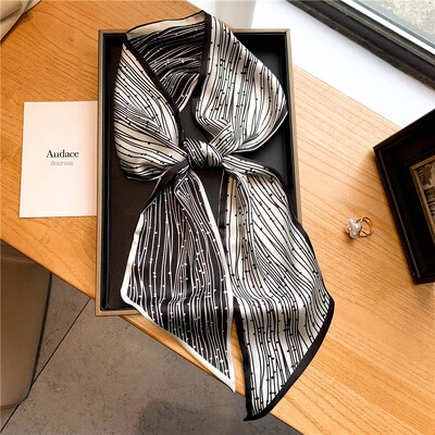 Πολυτελές μακρύ μεταξωτό μαντήλι Γυναικείο ζωικό στάμπα με άλογο Λεπτό στενό μαντίλι τσάντα κορδέλα μαλλιών Κορδέλα μαντίλι Γυναικείο μαντήλι