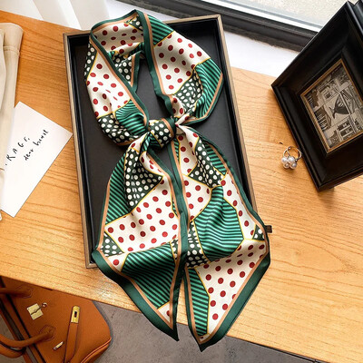 Πολυτελές μακρύ μεταξωτό μαντήλι Γυναικείο ζωικό στάμπα με άλογο Λεπτό στενό μαντίλι τσάντα κορδέλα μαλλιών Κορδέλα μαντίλι Γυναικείο μαντήλι