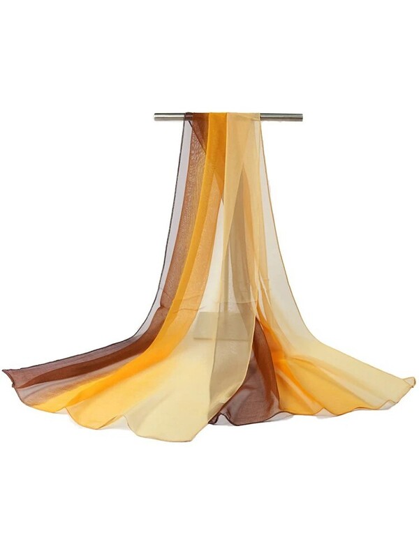 Georgette`i siidist salli gradientvärviga kerge, mugav ja hingav õhuke siidist sall tantsivatele naistele