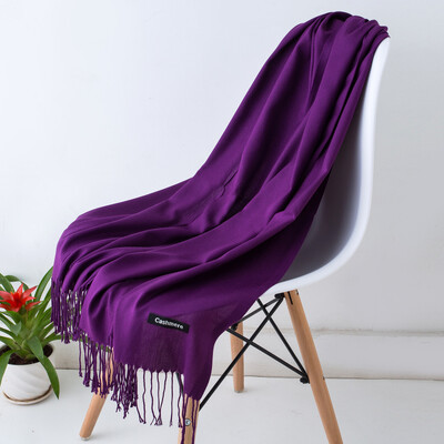 Desgine Brand Solid Women Cashmere Scarf Есен Зима Топли шалове Wraps 2024 Мъжки пашмини Пискюли Шалове Женски Foulard Mujer