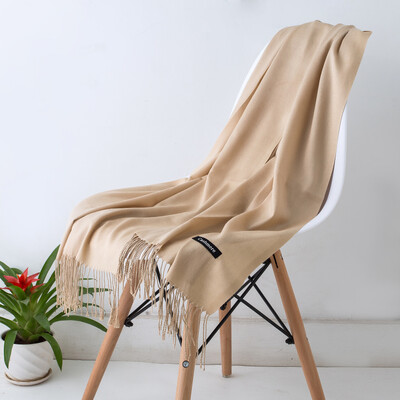 Desgine Brand Solid Women Cashmere Scarf Есен Зима Топли шалове Wraps 2024 Мъжки пашмини Пискюли Шалове Женски Foulard Mujer