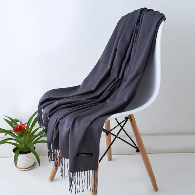 Desgine Brand Solid Women Cashmere Scarf Есен Зима Топли шалове Wraps 2024 Мъжки пашмини Пискюли Шалове Женски Foulard Mujer
