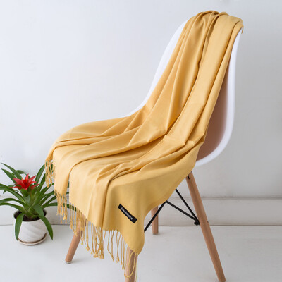 Desgine Brand Solid Women Cashmere Scarf Есен Зима Топли шалове Wraps 2024 Мъжки пашмини Пискюли Шалове Женски Foulard Mujer