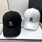 Модна дизайнерска лятна бейзболна шапка за жени Корейска дива мечка Шапки със кристали SunHats Street Kpop Outdoor Visors Хип-хоп шапка