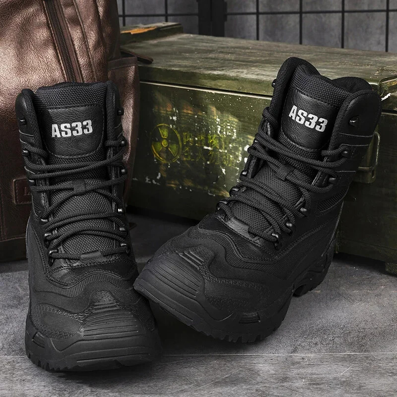 Ανδρικά παπούτσια πεζοπορίας εξωτερικού χώρου με μέση μέση Ανδρικά παπούτσια πεζοπορίας για άντρες Αντιολισθητική μπότα μάχης Desert Ανδρικό παπούτσι Trekking Plus Size Tactical