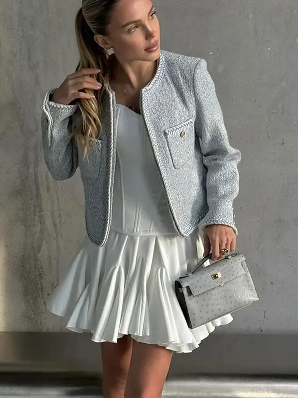 Suvised valged volangidega plisseeritud kõrge vöökohaga miniseelik naistele 2024 Elegantne vabaaja kohev A-joonega seelikud Moodsad naiste pidulikud tänavarõivad