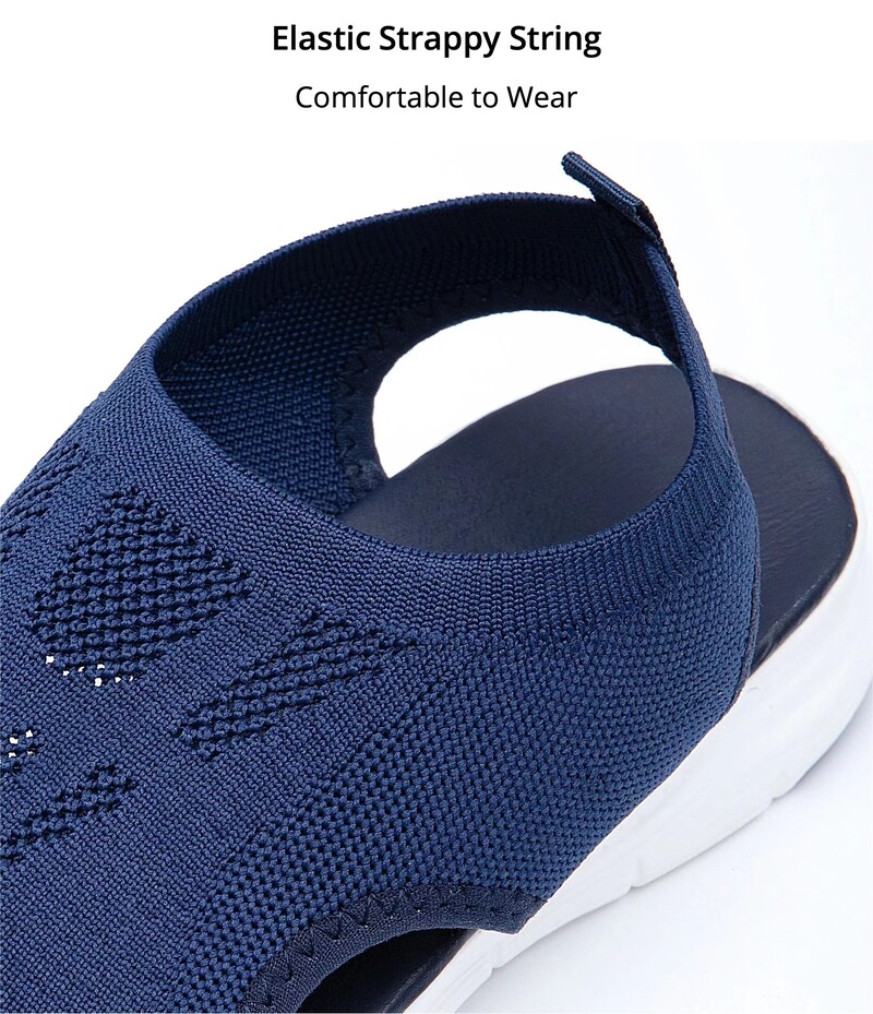 Γυναικεία ρωμαϊκά ίσια σανδάλια διχτυωτό ψάρι Casual με χαμηλά τακούνια καλοκαιρινή πλατφόρμα Αθλητικά παπούτσια Wedge Beach Sneakers Sabot Άνετα 43 44 45