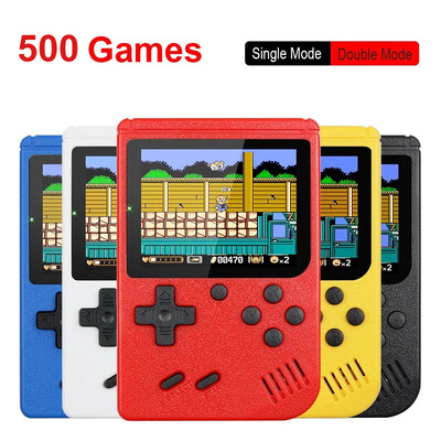 Mini consolă portabilă de jocuri video retro, portabilă, 8 biți, 3,0 inci, LCD color, player color pentru copii, 500 de jocuri încorporate