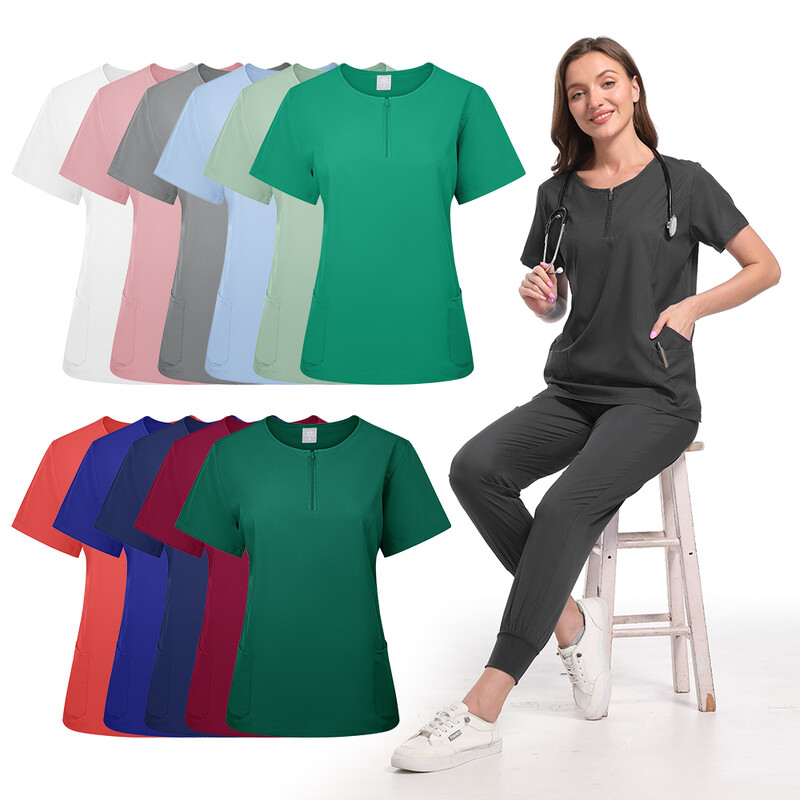 Kirurgilised vormirõivad, naiste koorimiskomplekt Medical Nurse Ilusalong Tööriided Kliinilised koorijad Top + Pant Spa Doctor Nursing Tunika ülikond