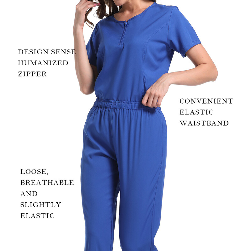 Kirurgilised vormirõivad, naiste koorimiskomplekt Medical Nurse Ilusalong Tööriided Kliinilised koorijad Top + Pant Spa Doctor Nursing Tunika ülikond