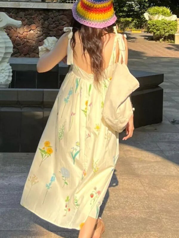 Ženska haljina bez rukava slatka ljetna midi opuštena ležerna Harajuku Ins stila Jednostavna y2k haljina za svečane prilike 2023 ženska haljina