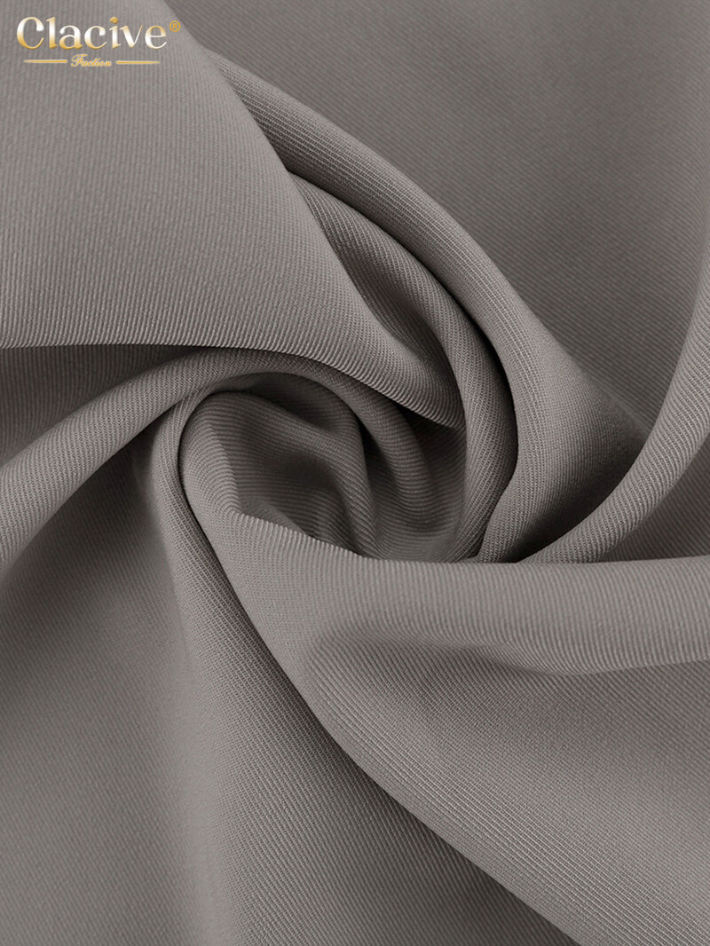 Clacive elegantsed lahtised hallid kontoripüksid naiste moodsad kõrge vöökohaga sirged püksid vabaaja šikkad täispikad naiste püksid