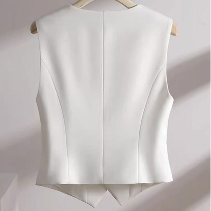 Ülikonnavestid Naised Lihtsad üherealised V-kaelusega varrukateta mantlid Igapäevased ülerõivad Esteetiline Korea stiil õhuke Täiesti sobiv trendikas uus