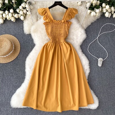 Γυναικείο φόρεμα YuooMuoo 2024 Νέα καλοκαιρινή μόδα Y2K Αμάνικο κοντό φόρεμα για πάρτι Κορεατικά ποπ streetwear outfits Vacation Vestidos