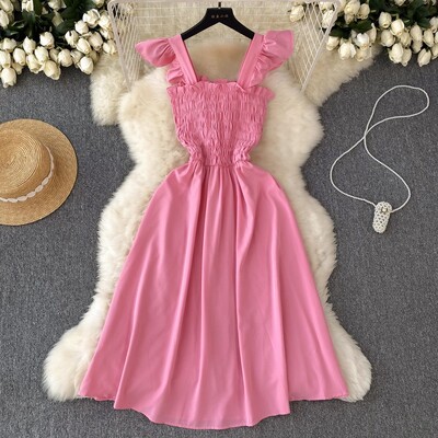 Γυναικείο φόρεμα YuooMuoo 2024 Νέα καλοκαιρινή μόδα Y2K Αμάνικο κοντό φόρεμα για πάρτι Κορεατικά ποπ streetwear outfits Vacation Vestidos