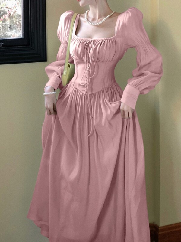 Elegantné módne ležérne midi spoločenské šaty pre ženy, jesenné vintage áčkové strihy, narodeninové jednodielne šaty, vestidos, dámske elegantné župany, nové