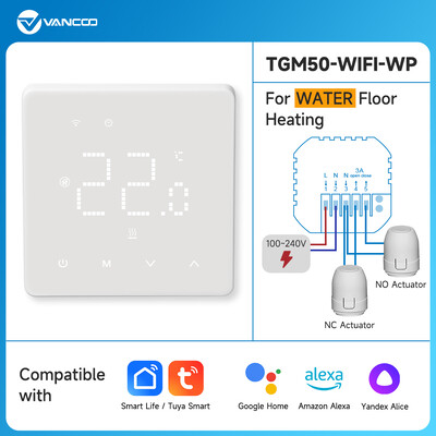 Tuya Smart WiFi термостат Топъл електрически терморегулатор Воден подов отоплителен регулатор на температурата Газов котел с Alexa Alice