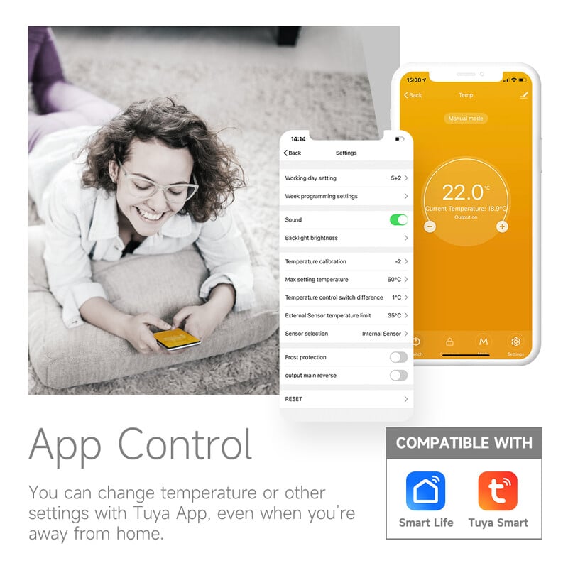 Tuya Smart WiFi termostaat soe elektriline termoregulaator vesipõrandakütte temperatuuri regulaator gaasiboiler koos Alexa Alice`iga