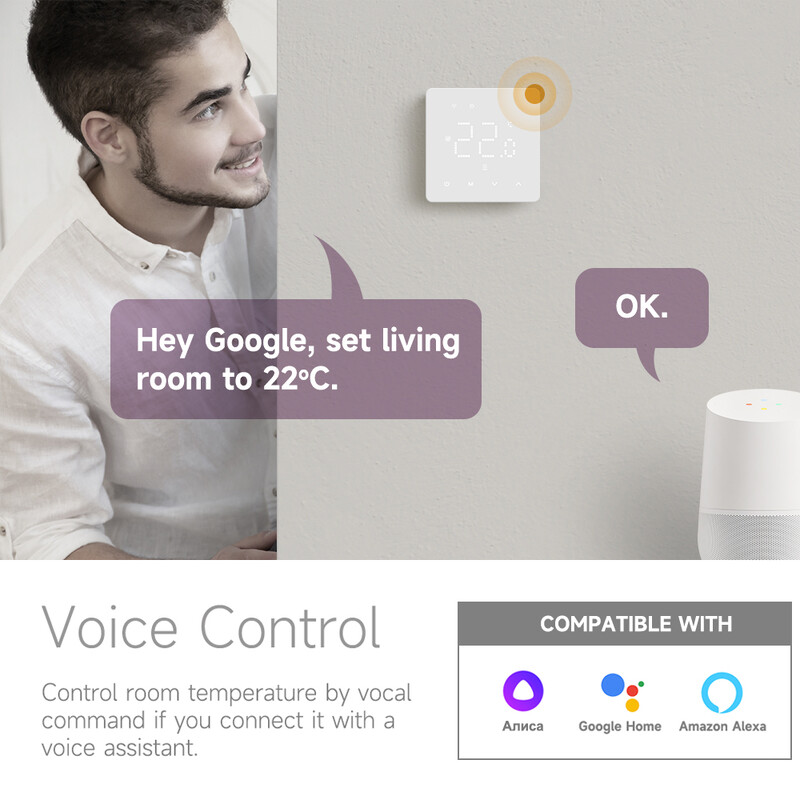 Tuya Smart WiFi termostaat soe elektriline termoregulaator vesipõrandakütte temperatuuri regulaator gaasiboiler koos Alexa Alice`iga