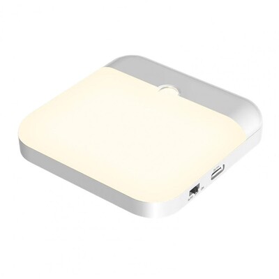 Judesio jutiklis Led Light USB įkrovimo kvadratinė lempa miegamojo virtuvei Laiptų prieškambario spintos spintelės apšvietimas