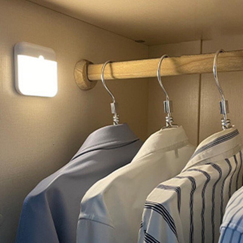 Judesio jutiklis Led Light USB įkrovimo kvadratinė lempa miegamojo virtuvei Laiptų prieškambario spintos spintelės apšvietimas