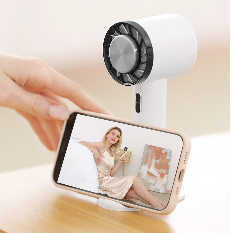 Mini käeshoitav ventilaator, pooljuhtjahutus 2200 mAh aku, kaasaskantav USB laetav käsiventilaator jahutusõhujahuti välistingimustes kasutamiseks