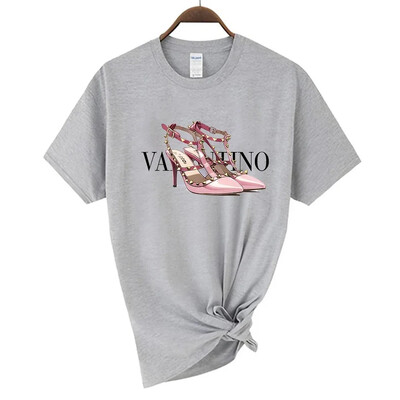 Νέο γυναικείο μπλουζάκι Luxury Plus Size Υψηλής ποιότητας κοντομάνικο κορυφαίο μπλουζάκι μόδας εμπριμέ μπλουζάκι από βαμβακερό λαιμόκοψη