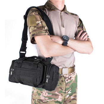 Tactical Waist Fanny Pack για άνδρες Αδιάβροχη χιαστί τσάντα ώμου για πεζοπορία Υπαίθρια αναρρίχηση Κάμπινγκ ψαρέματος