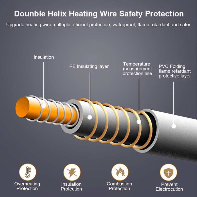 Ηλεκτρική κουβέρτα 220V Πιο παχύ αυτόματο θερμοστάτη Ηλεκτρική θερμαντική κουβέρτα σώματος Θερμικό στρώμα Θερμικό στρώμα για κουβέρτα δωματίου θερμαινόμενη
