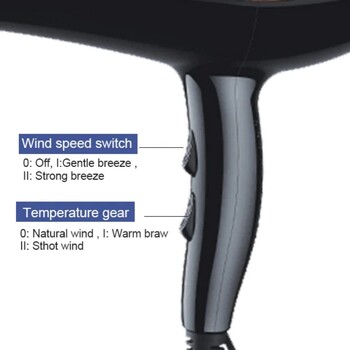 1700w сешоар с отрицателни йони с мотор, бързо изсушаване, висока скорост, нисък шум, контрол на температурата, грижа за косата, бързо изсушаване