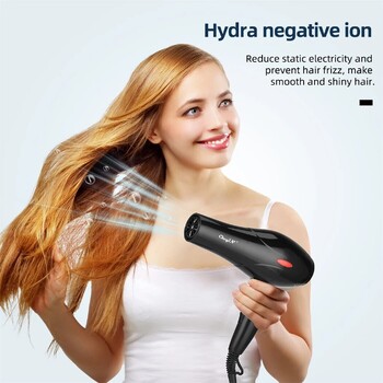 CkeyiN 1600W πιστολάκι μαλλιών Professional Negative Ion Blower Οικιακή χρήση ζεστού ψυχρού στεγνωτηρίου μαλλιών Ακροφύσιο συμπυκνωτή φυσητήρα φυσητήρα