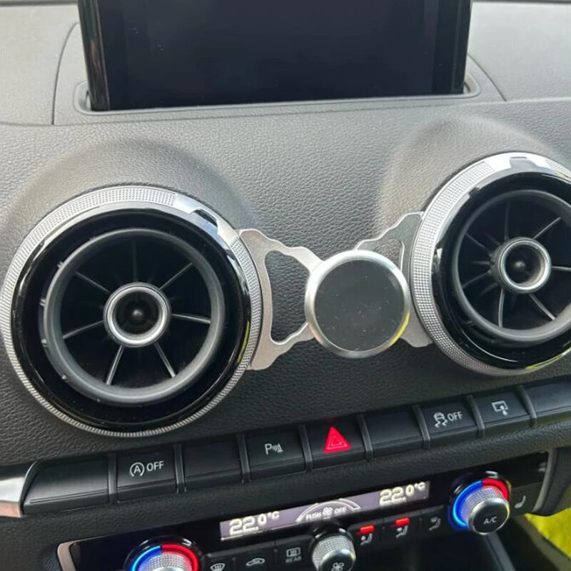 Automobilinio telefono laikiklis skirtas Audi A3 S3 RS3 8V oro išleidimo angai montuojamas automobilio modeliavimo laikiklis GPS magnetinis stovas, pasukamas atramas mobiliesiems priedai