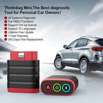 THINKCAR THINKDIAG MINI Obd2 скенер за автоматична пълна OBD 2 функционална система Диагностичен инструмент Четец на кодове за диагностика на автомобили PK ELM327