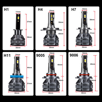 H7 H4 Led Headlight 6000K H1 H8 H11 Led Bulb Προβολέας ομίχλης 9005 HB3 9006 HB4 Auto Lamp 30000LM 140W 12V Car Bulb Motorcycle