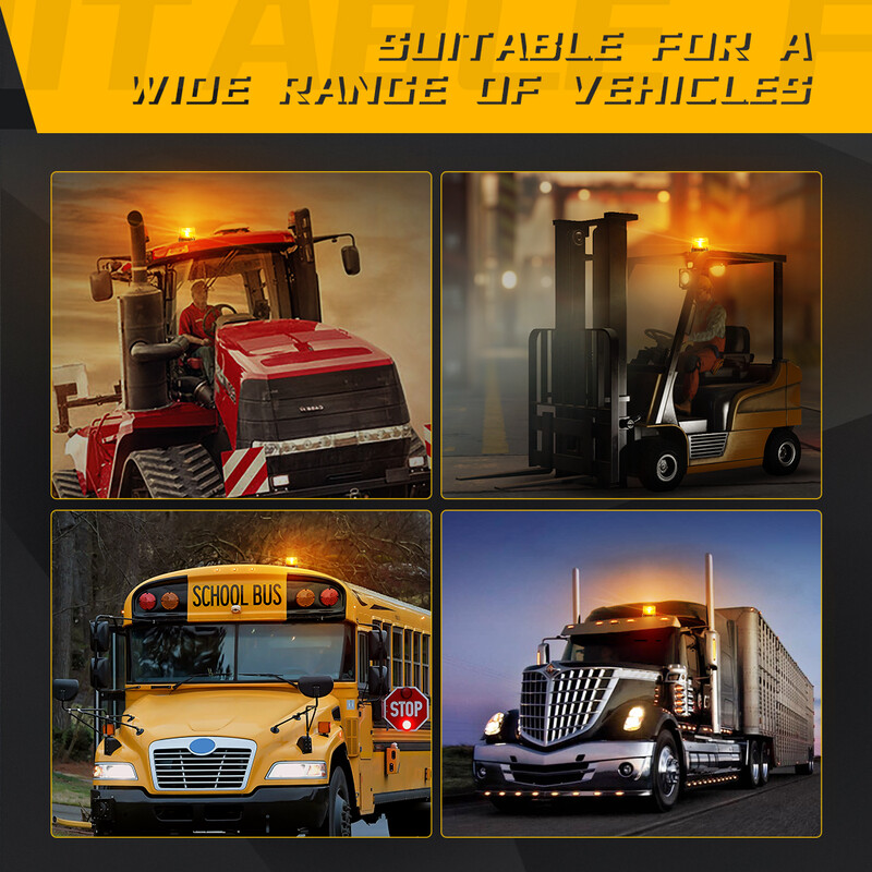 Auto veoauto katusekatte hoiatusvalgusti avarii-LED-vilkuv majakas magnetalusega turvalisuse tagamiseks Auto 12V 24V -80V