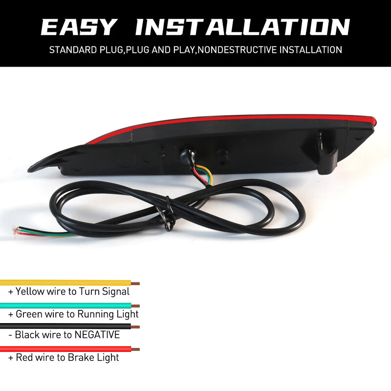 Φώτα ανακλαστήρα LED πίσω προφυλακτήρα αυτοκινήτου για Mazda CX5 CX-5 2022 2023 Δυναμική φλας Αξεσουάρ προειδοποιητική λυχνία φρένων 12V