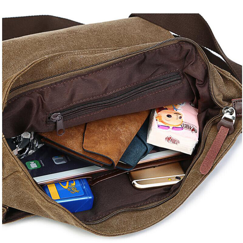 Meeste vintage lõuendist kott Meeste vabaaja kott meestele Meeste kott Meeste reisi õlakott Bolsa Masculina kvaliteetne