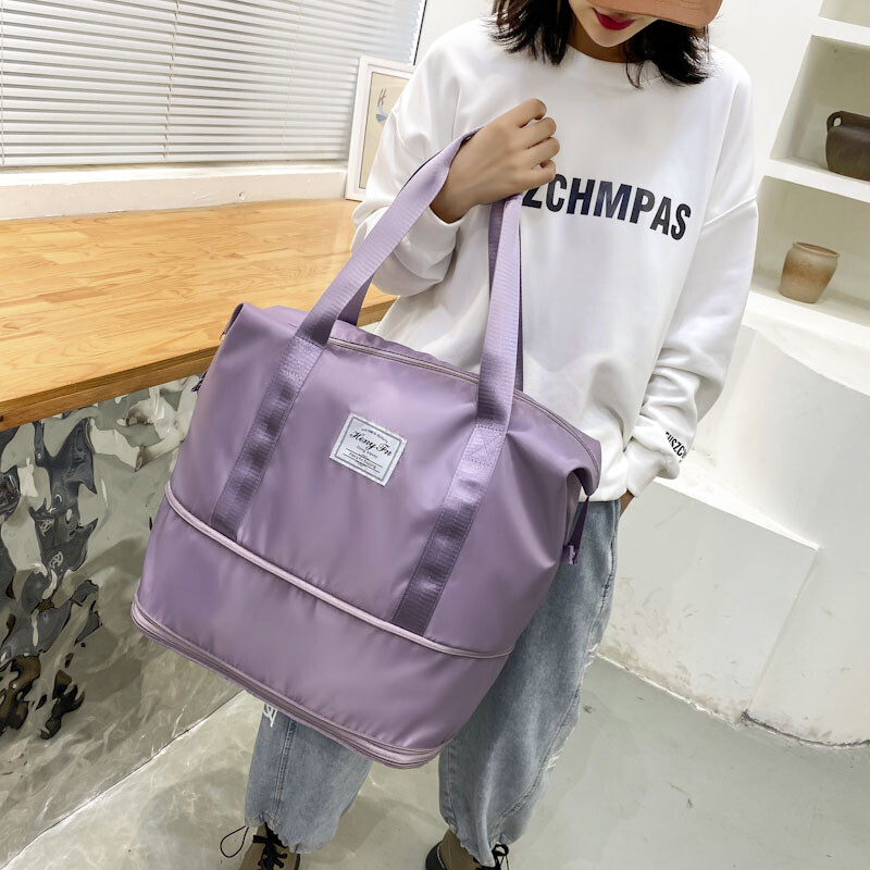 AOTTLA τσάντα ταξιδιού Γυναικεία τσάντα ώμου Ποιότητα casual τσάντα με διπλό φερμουάρ Τσάντα επέκτασης Μεγάλη γυναικεία τσάντα μόδα Νέα τσάντα αποσκευών